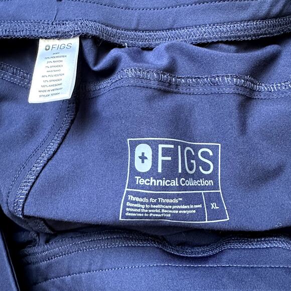 Figs Navy Straight Leg Pants - Picture 5 of 6